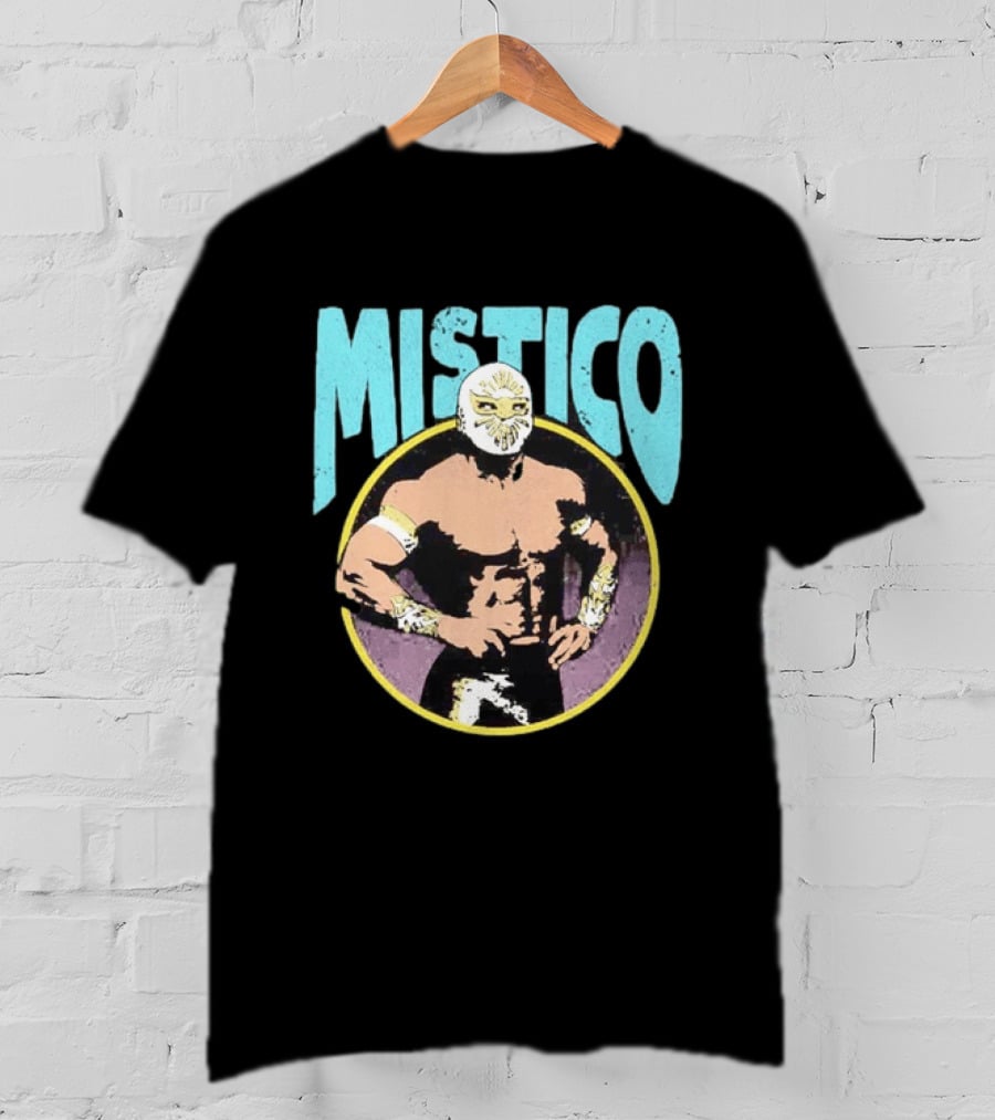 Mistico Lucha Libre Wrestler CMLL Mexican Wrestling Iconic Masked Fighter T-Shirt