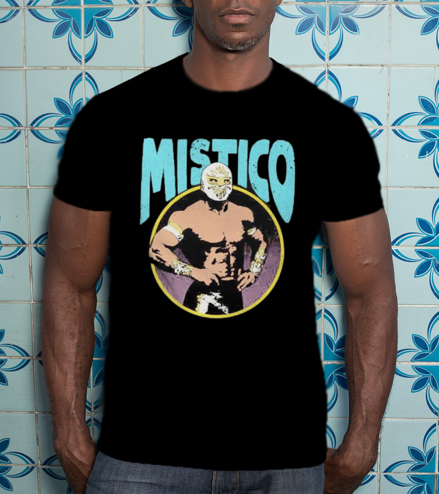 Mistico Lucha Libre Wrestler CMLL Mexican Wrestling Iconic Masked Fighter T-Shirt
