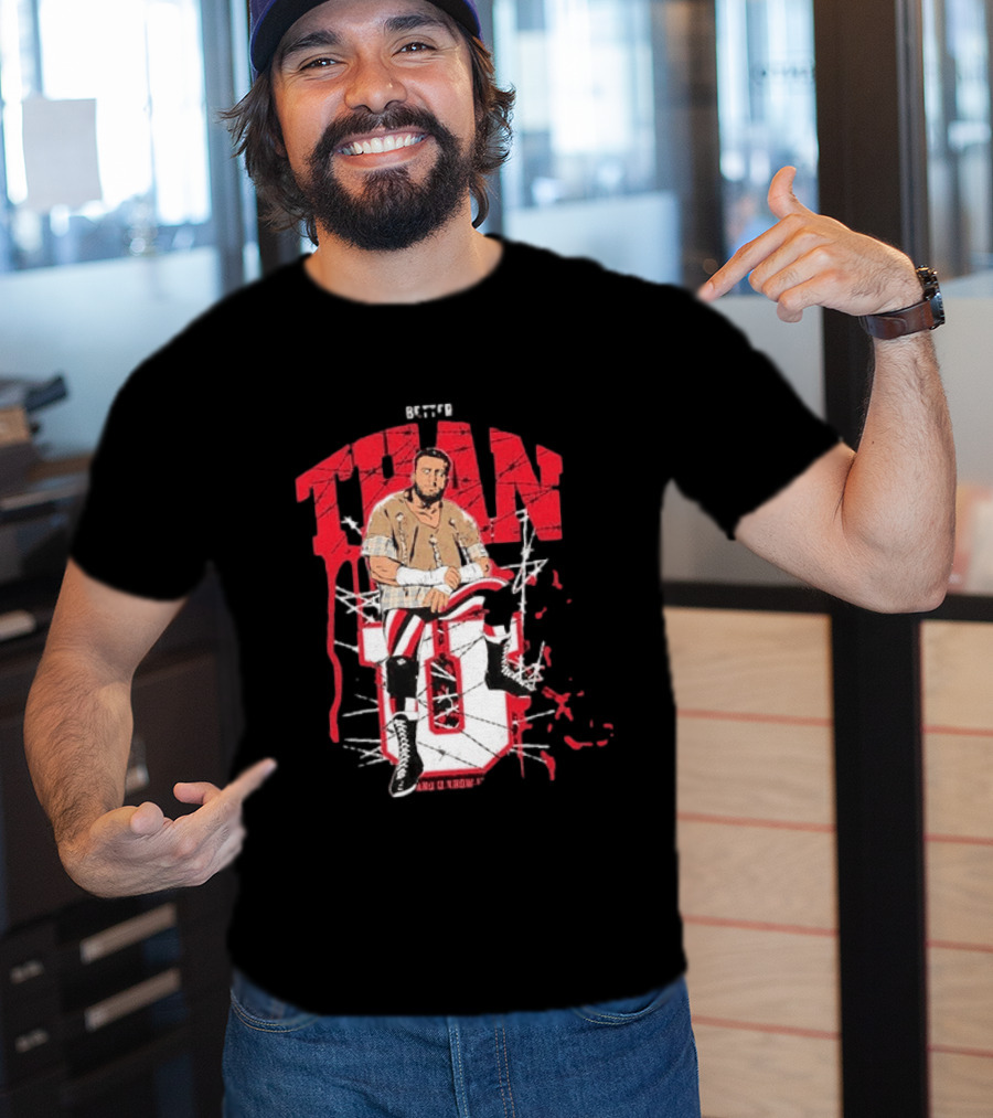 MJF Better Than You AEW Champion Barbed Wire Wrestling T-Shirt