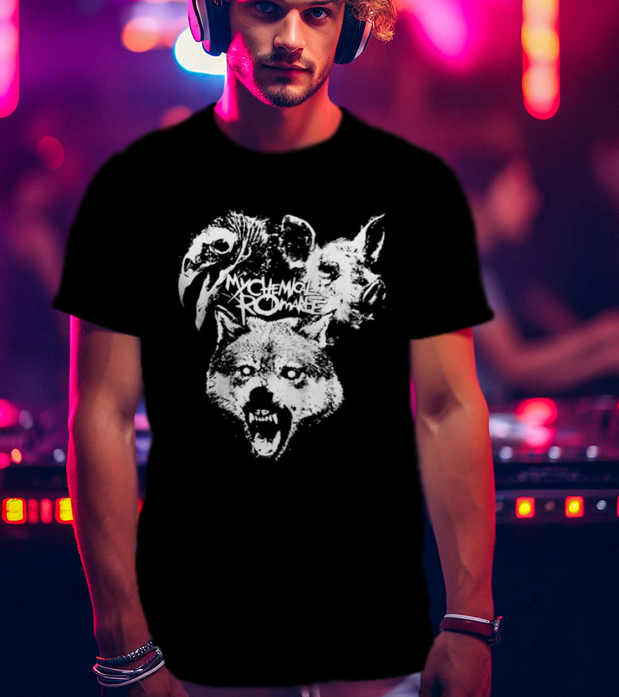 My Chemical Romance Wolf Vulture Pig MCR Band T-Shirt