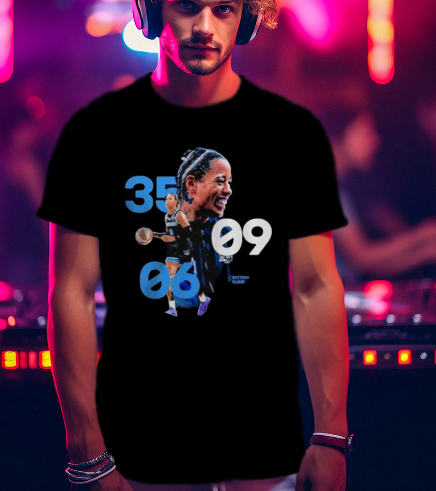 Natasha Cloud Historic 35 Points 5 Rebounds 5 Assists Performance T-Shirt