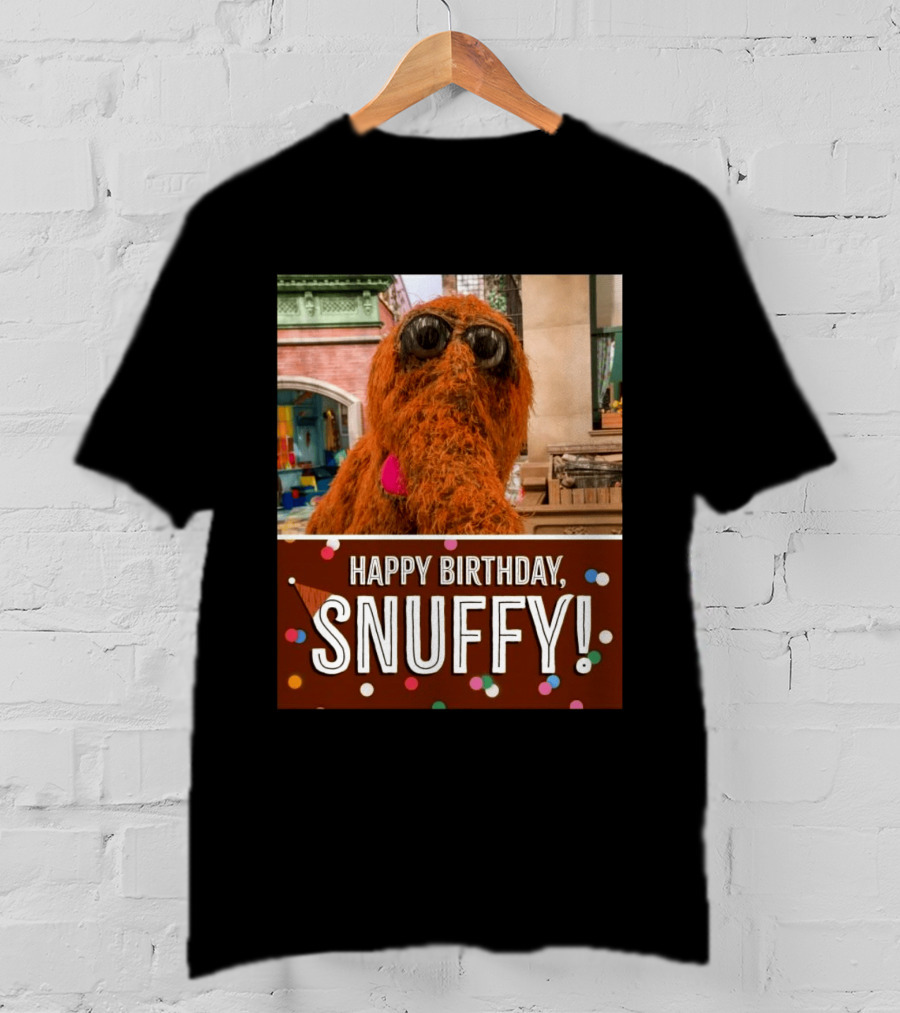 Happy Birthday Snuffy Celebrate With Cheerful Confetti T-Shirt