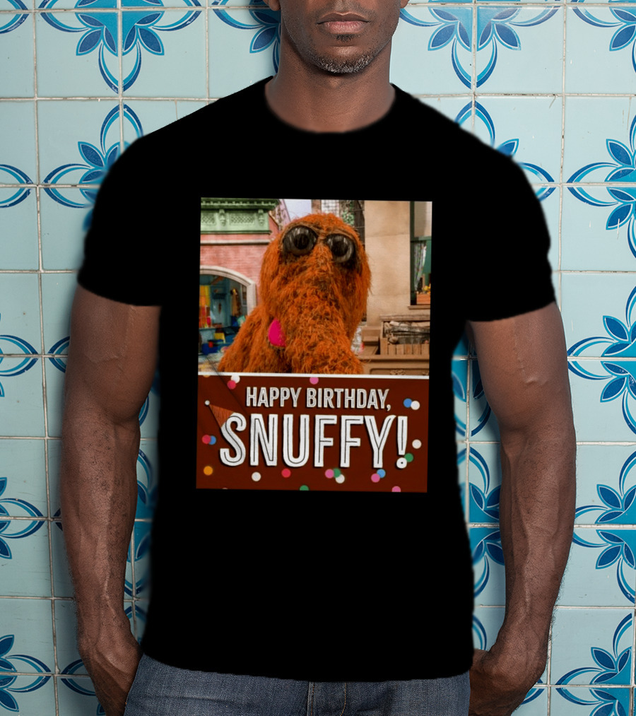 Happy Birthday Snuffy Celebrate With Cheerful Confetti T-Shirt