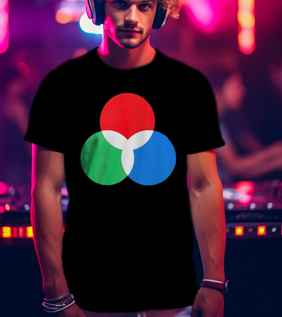 RGB Color Model Venn Diagram Red Green Blue T-Shirt