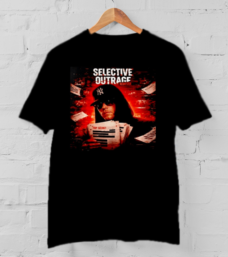 Selective Outrage Redacted Top Secret NY Yankees Hat T-Shirt