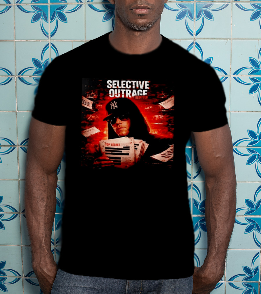 Selective Outrage Redacted Top Secret NY Yankees Hat T-Shirt
