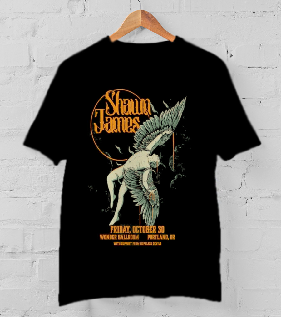 Shawn James Live Wonder Ballroom Portland OR October 30 2026 Special Guest Sam Hopeless T-Shirt