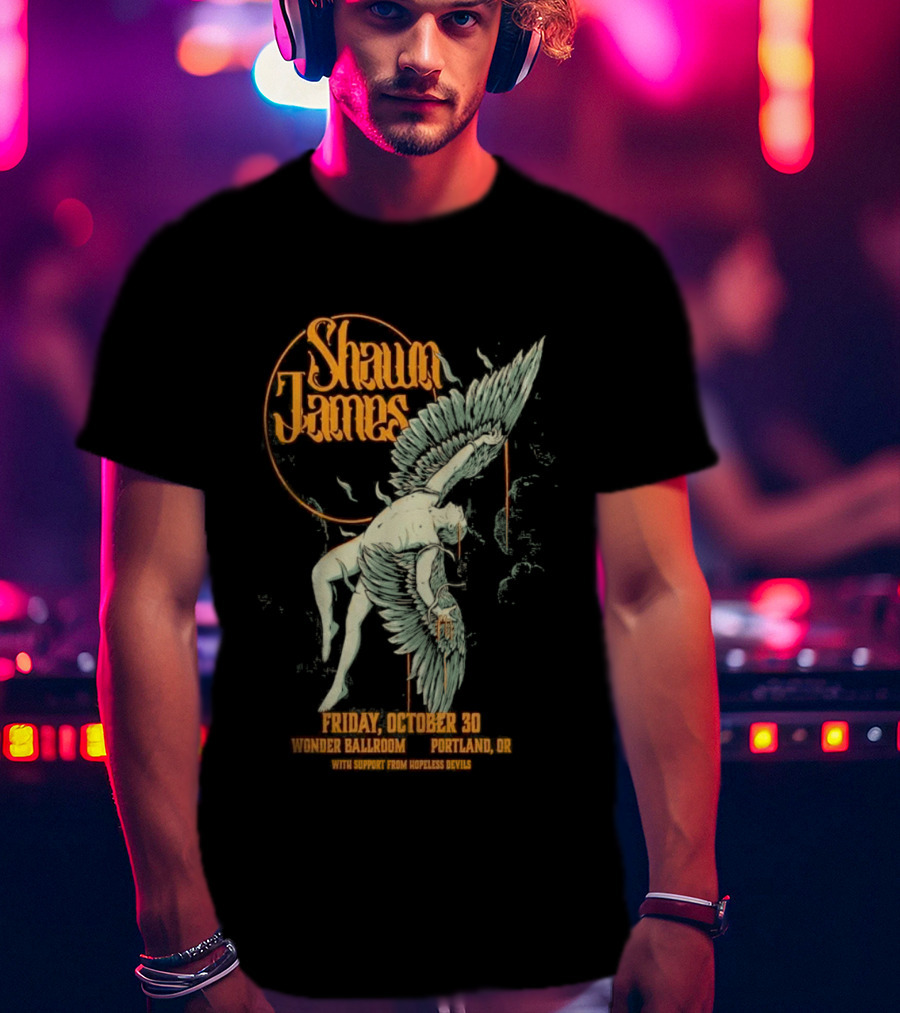 Shawn James Live Wonder Ballroom Portland OR October 30 2026 Special Guest Sam Hopeless T-Shirt