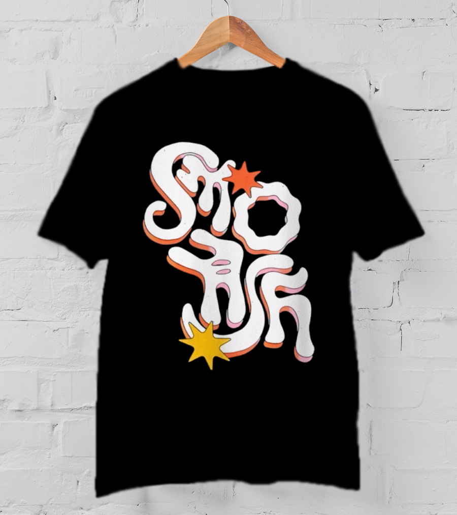 Stash Groovy 70s Retro Psychedelic Style With Stars T-Shirt