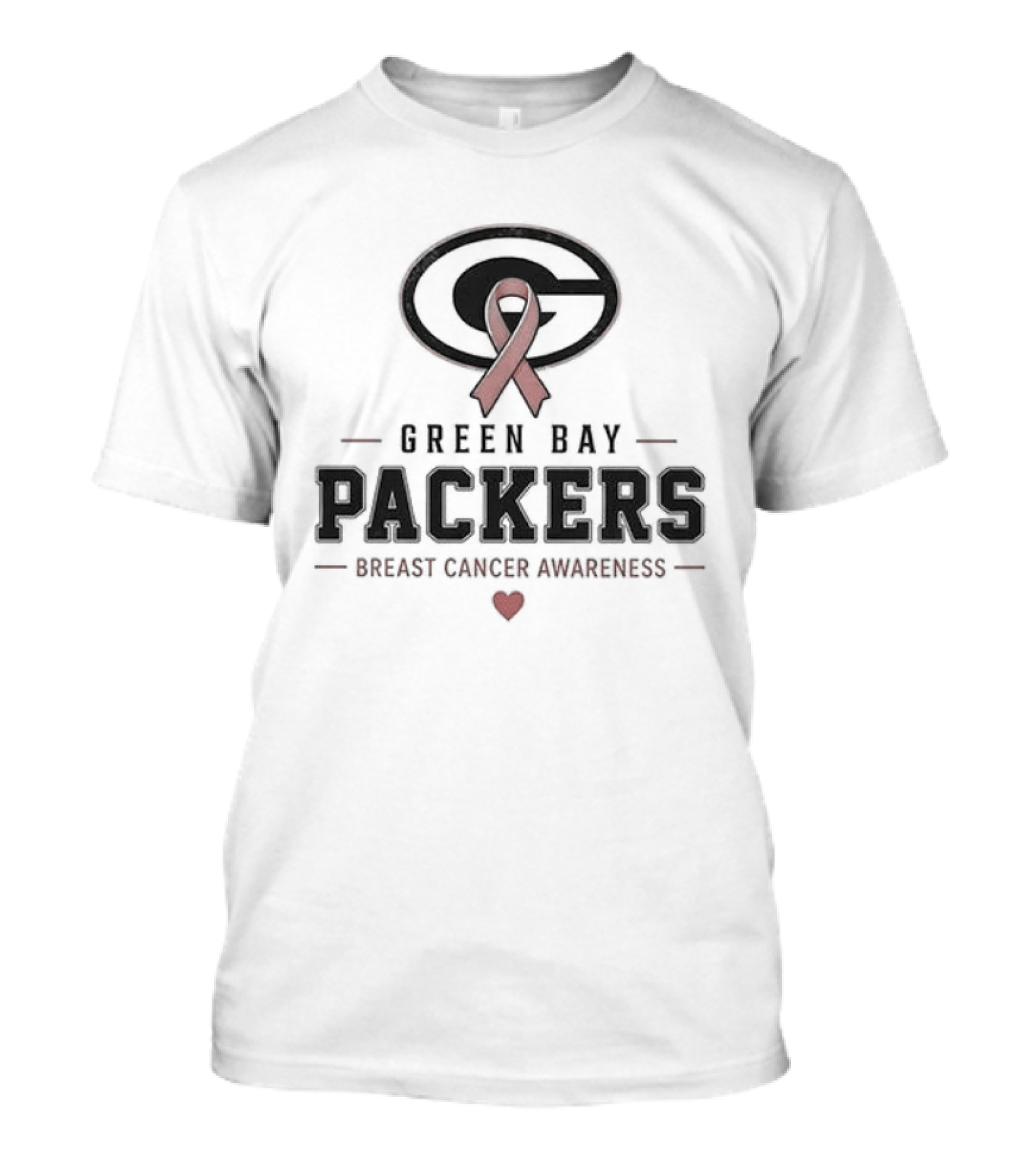 Green Bay Packers Breast Cancer Awareness Faith Over Fear Hope Over Everything T-Shirt