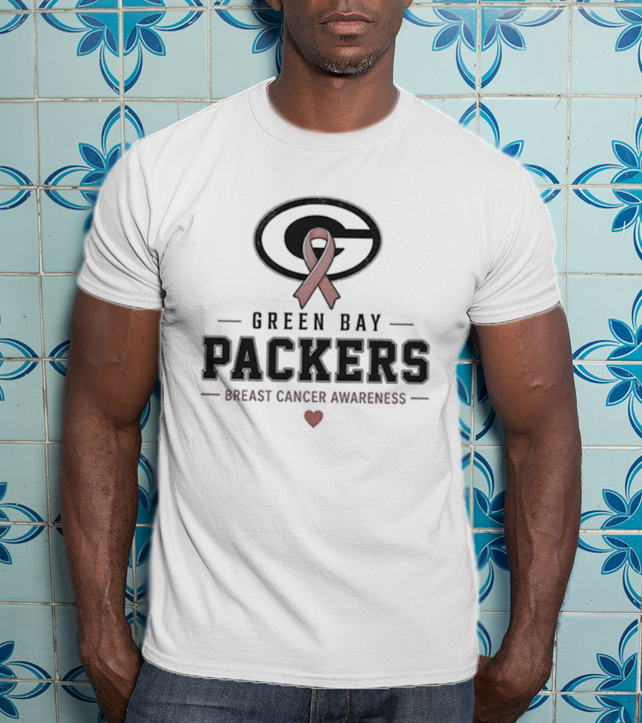 Green Bay Packers Breast Cancer Awareness Faith Over Fear Hope Over Everything T-Shirt