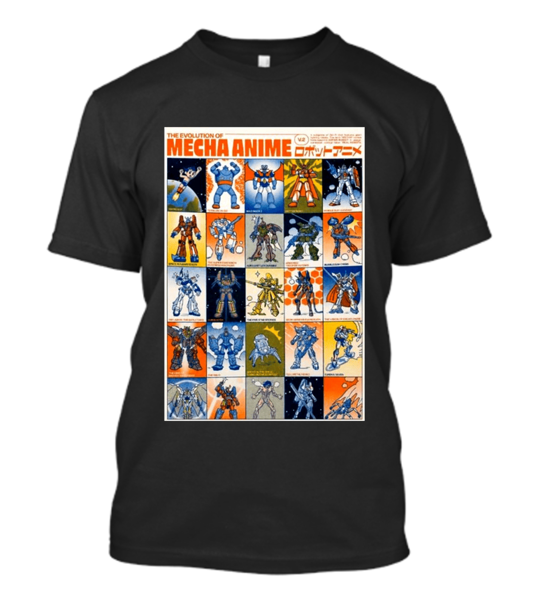 The Evolution Of Mecha Anime V.2 T-Shirt
