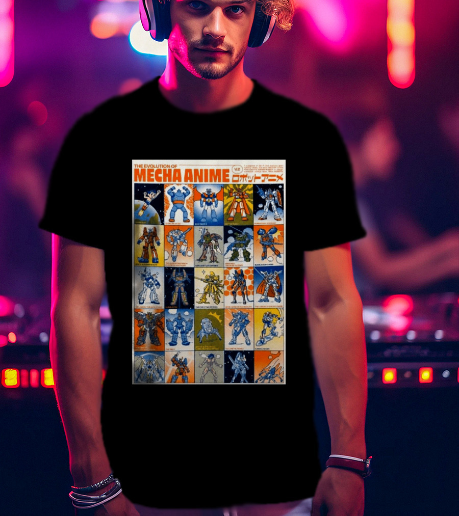 The Evolution Of Mecha Anime V.2 T-Shirt