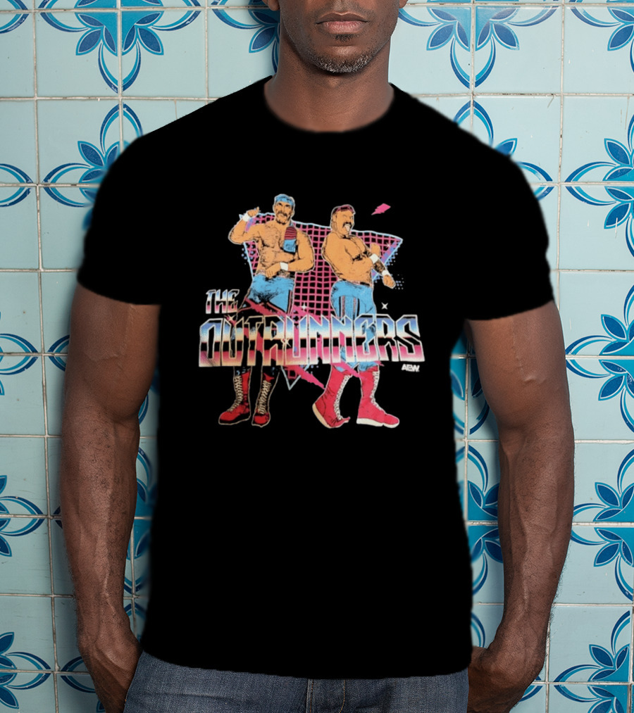 The Outrunners AEW Wrestling Tag Team Retro Fashion T-Shirt