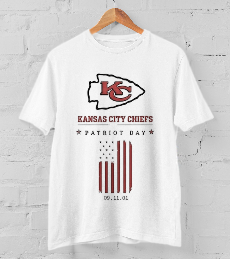 Kansas City Chiefs Vs All Y'all Patriot Day Flag Chiefs KC Arrowhead Red White Stripes Stars 9 11 01 T-Shirt