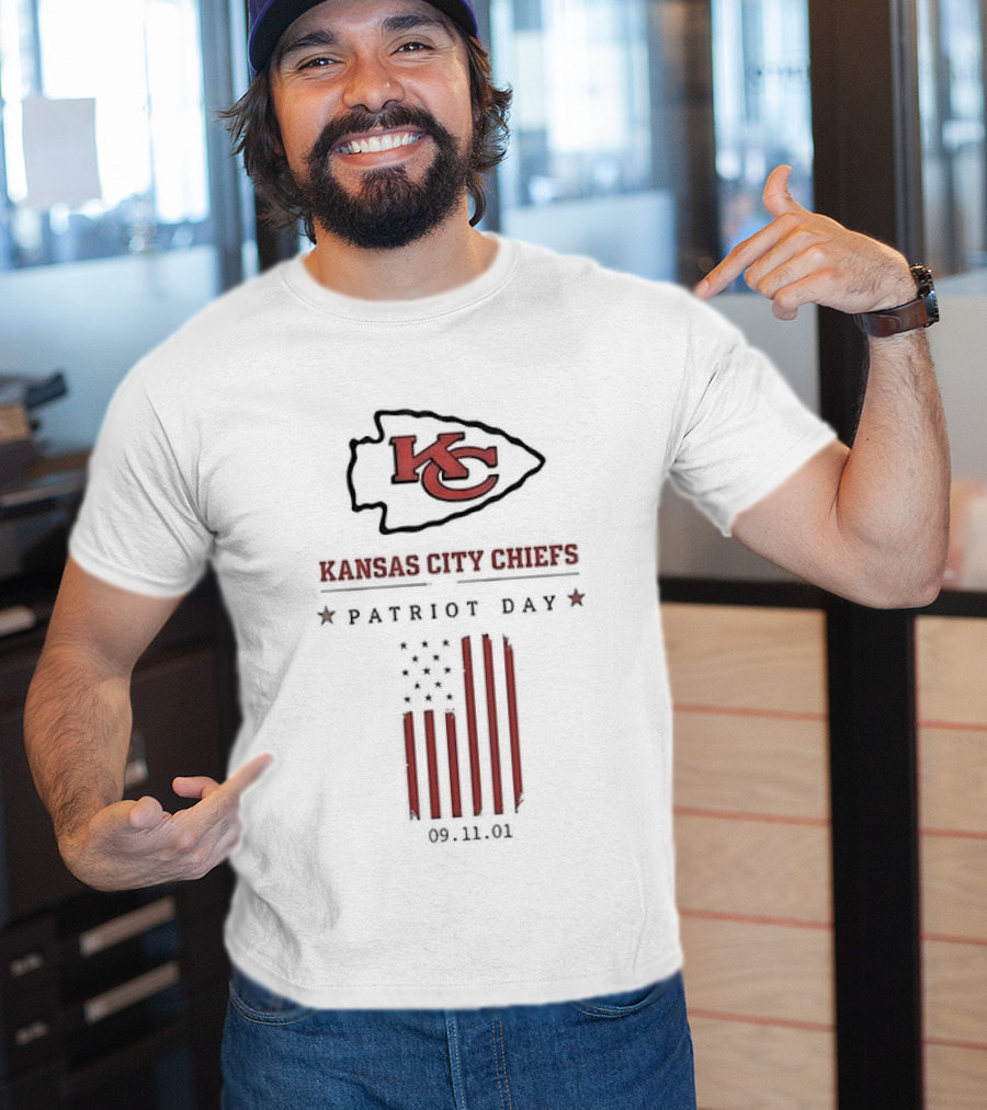 Kansas City Chiefs Vs All Y'all Patriot Day Flag Chiefs KC Arrowhead Red White Stripes Stars 9 11 01 T-Shirt