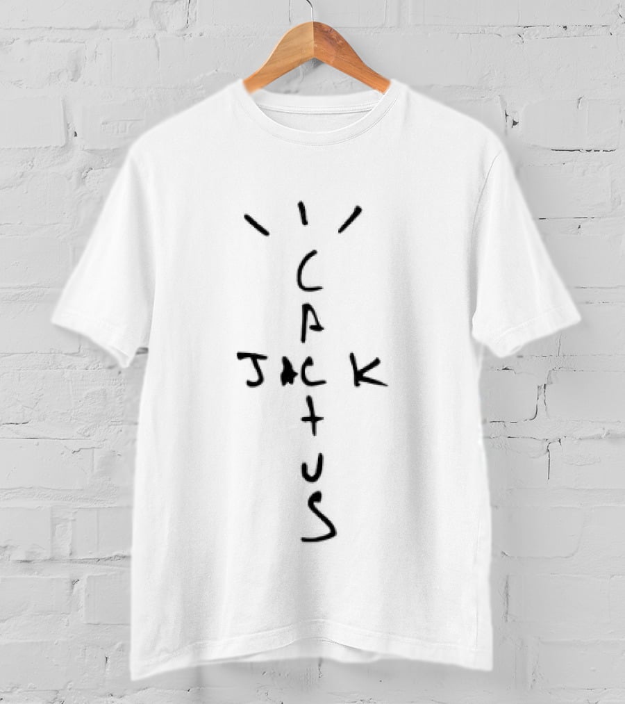 T Scott Cactus Jack Vertical Handwritten T-Shirt