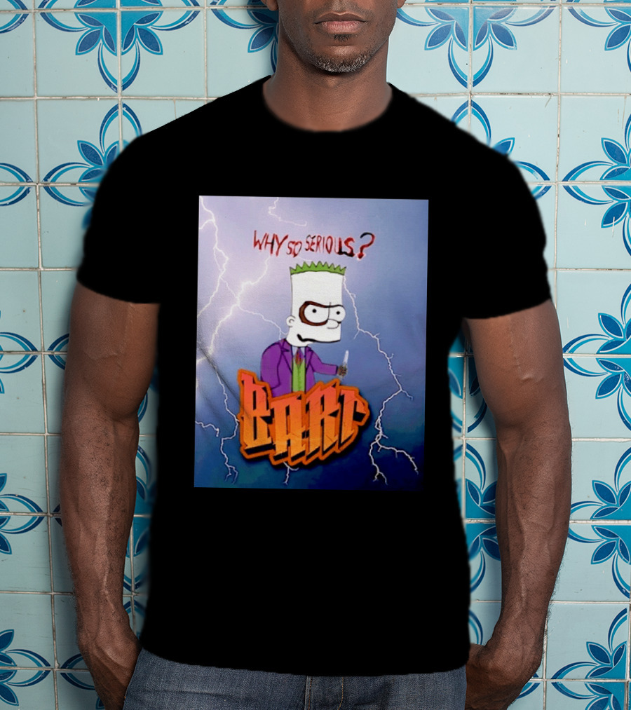 Bart Simpson Why So Serious Joker Lightning Mashup T-Shirt