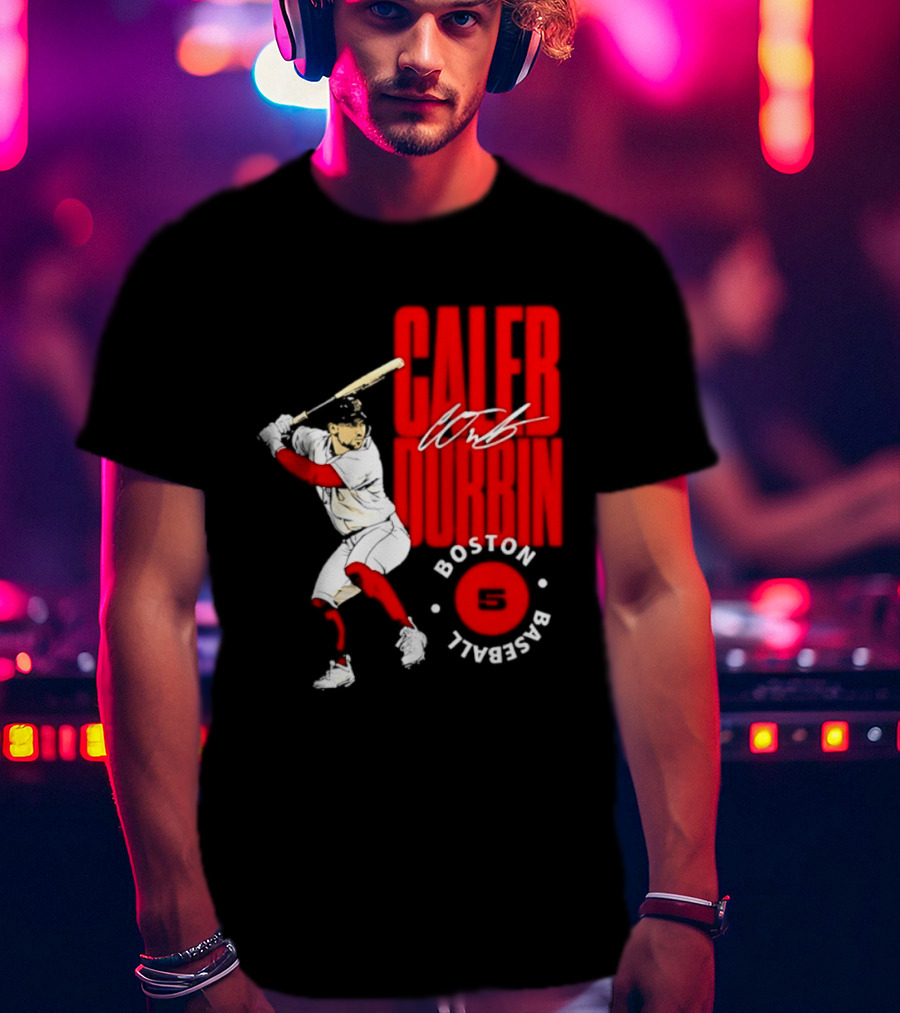 Caleb Durbin Boston Red Sox Baseball 5 T-Shirt