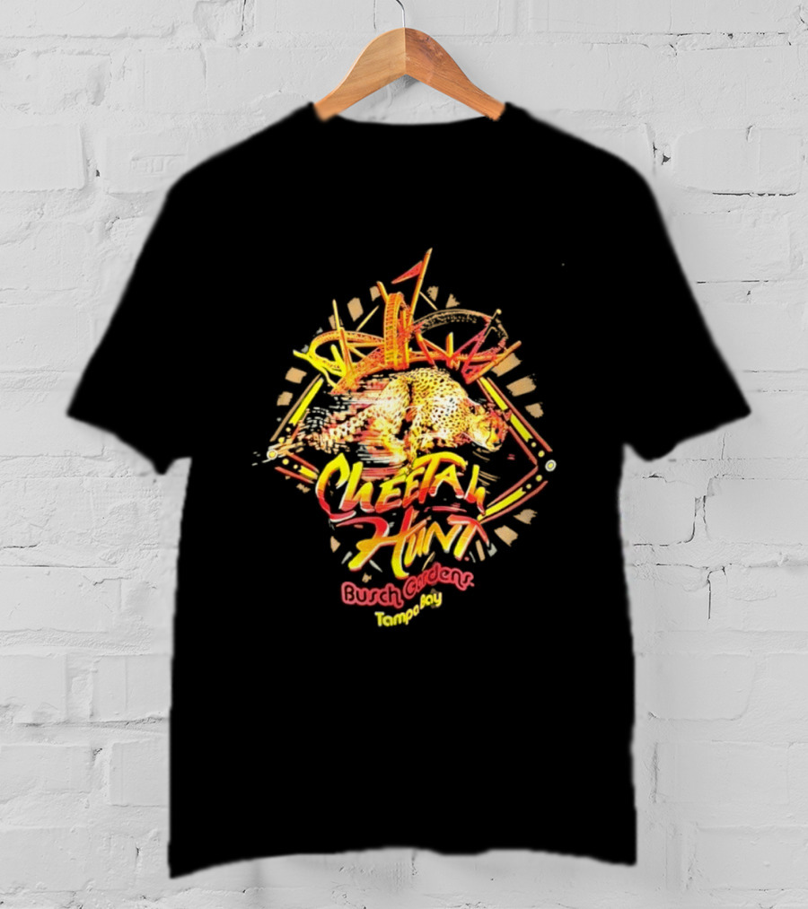 Cheetah Hunt Busch Gardens Tampa Bay Roller Adventure T-Shirt