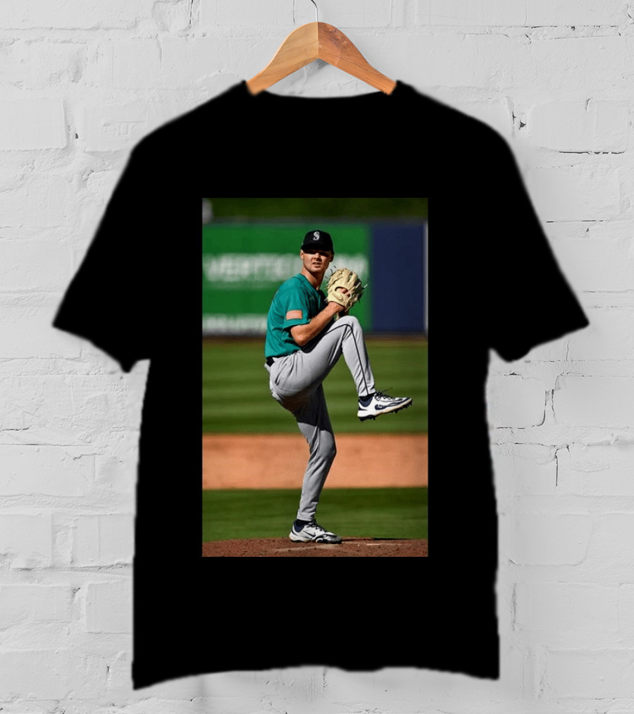 Seattle Mariners Kade Anderson Pitching Stance T-Shirt