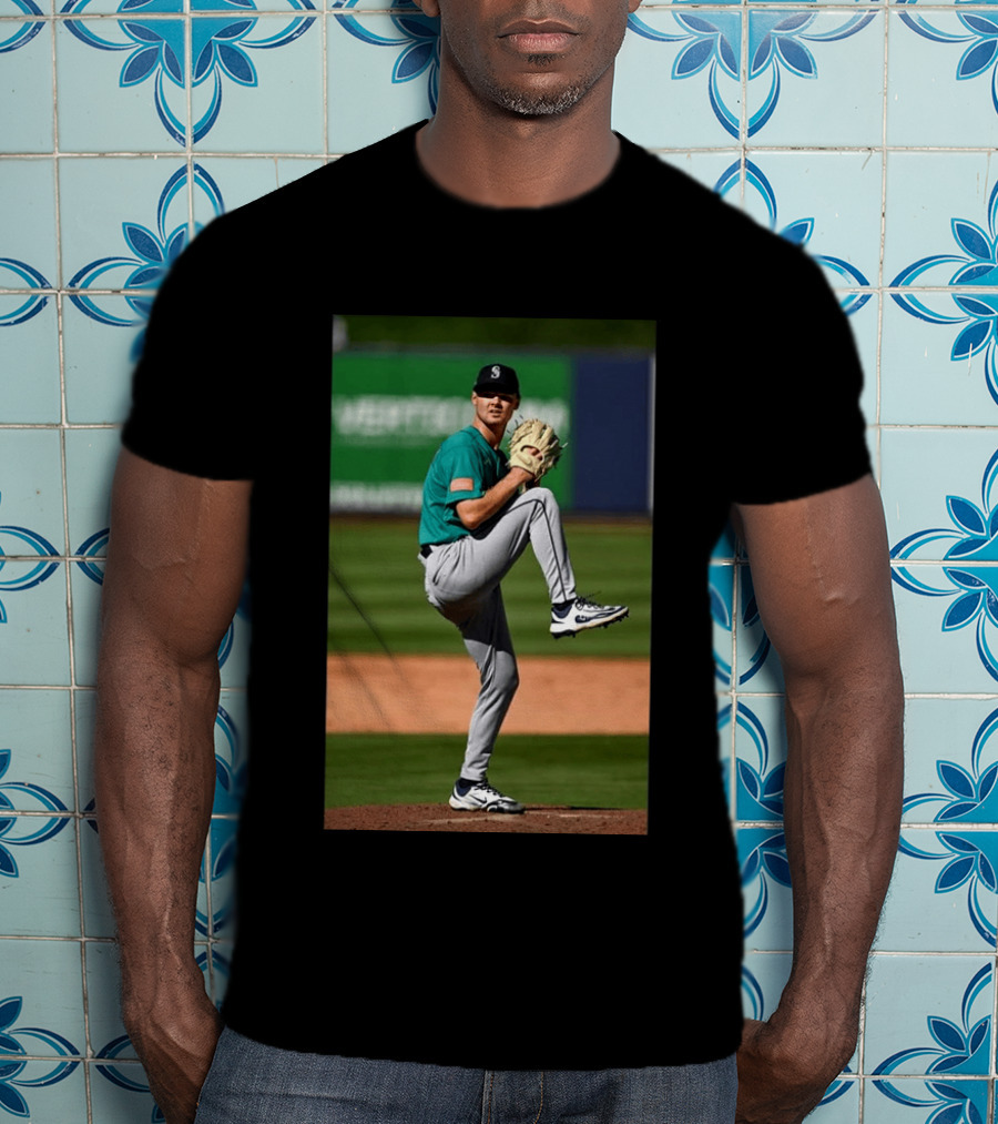 Seattle Mariners Kade Anderson Pitching Stance T-Shirt