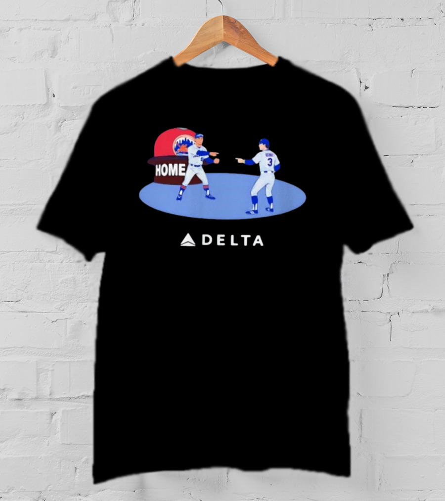 New York Mets MLB Delta Home Baseball Players Pointing Meme T-Shirt