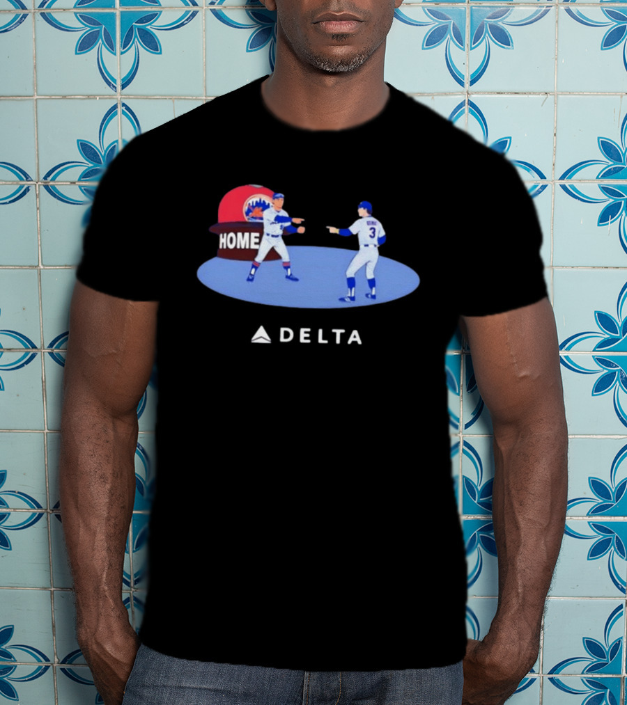 New York Mets MLB Delta Home Baseball Players Pointing Meme T-Shirt