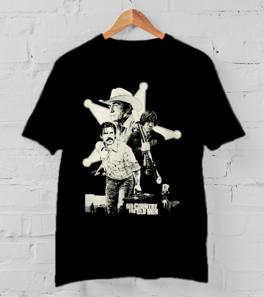 No Country For Old Men Movie Cast Art Javier Bardem Josh Brolin Tommy Lee Jones T-Shirt