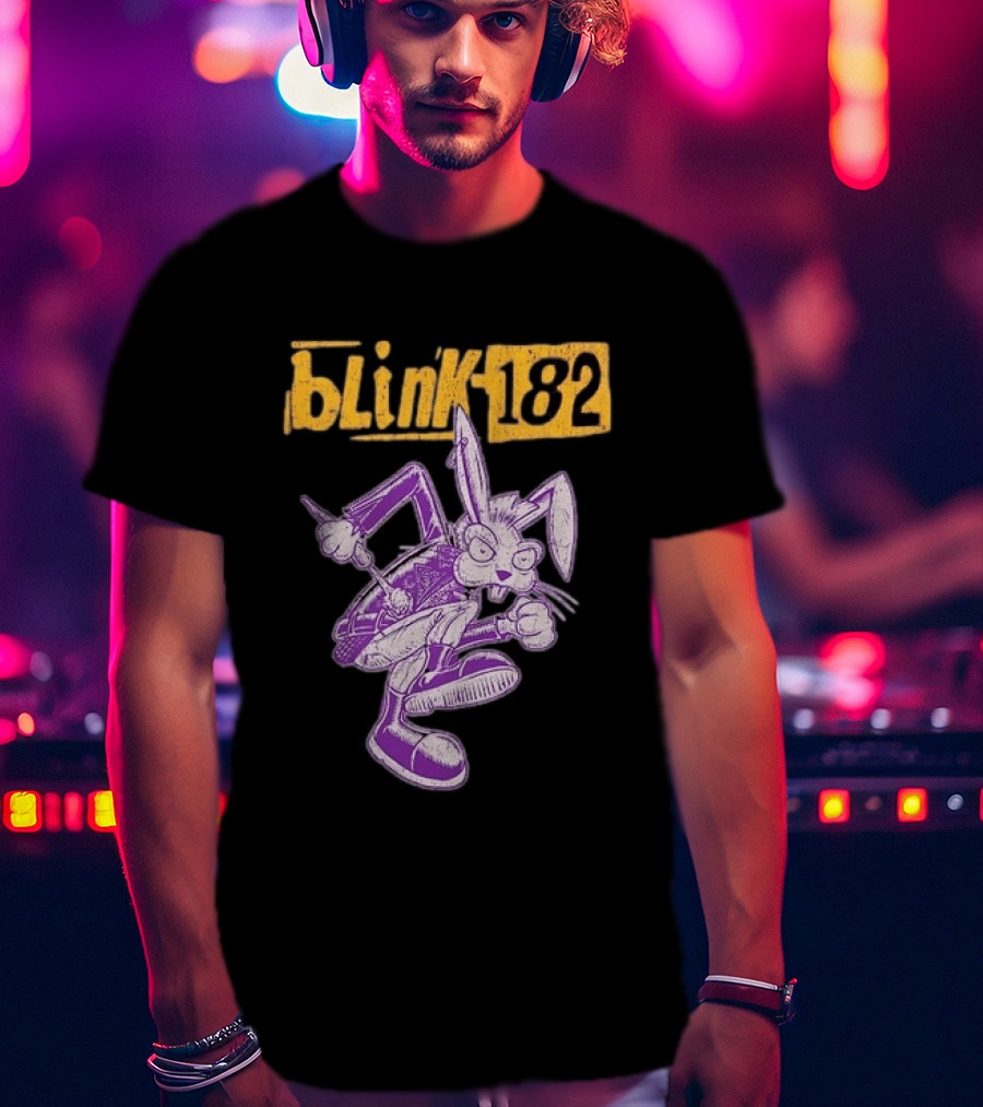 Blink 182 Distressed Punk Bunny T-Shirt