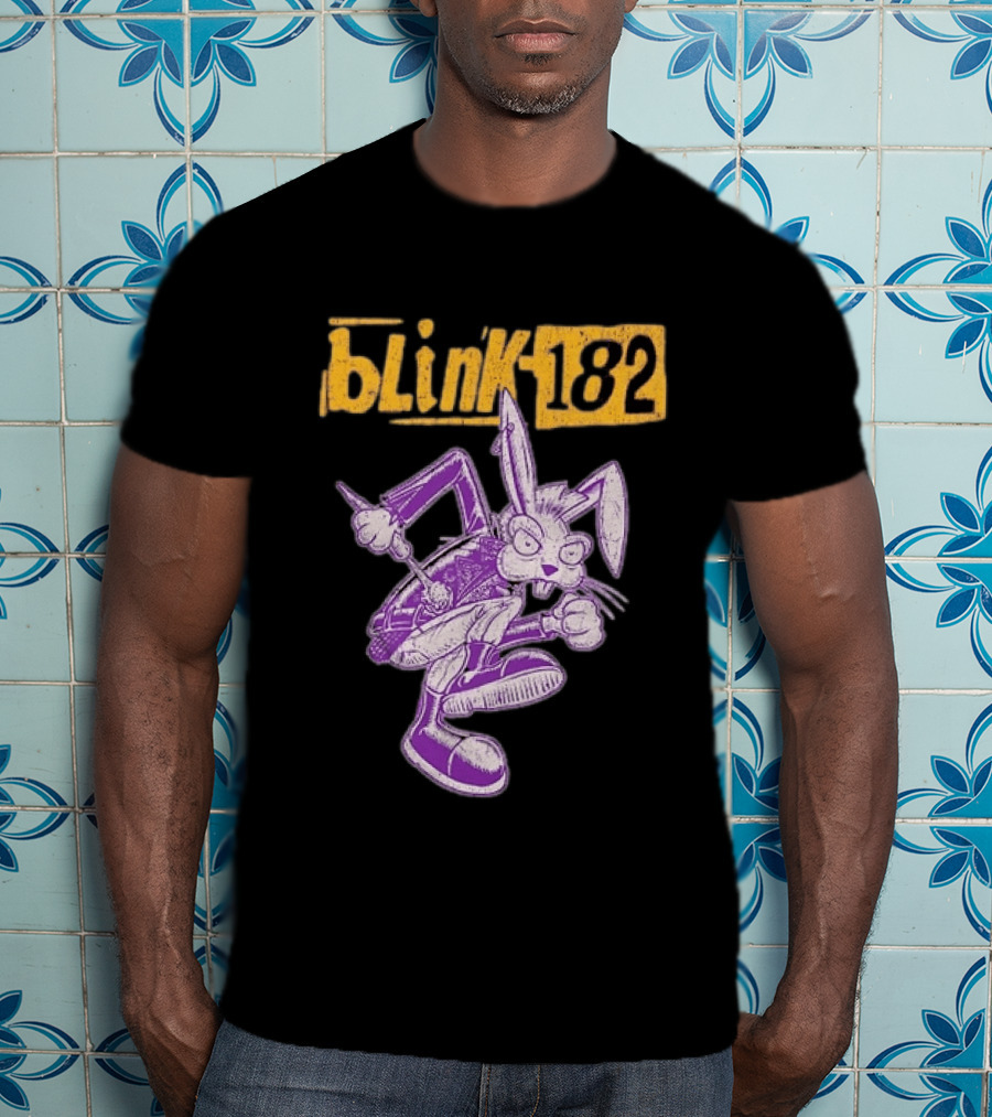 Blink 182 Distressed Punk Bunny T-Shirt