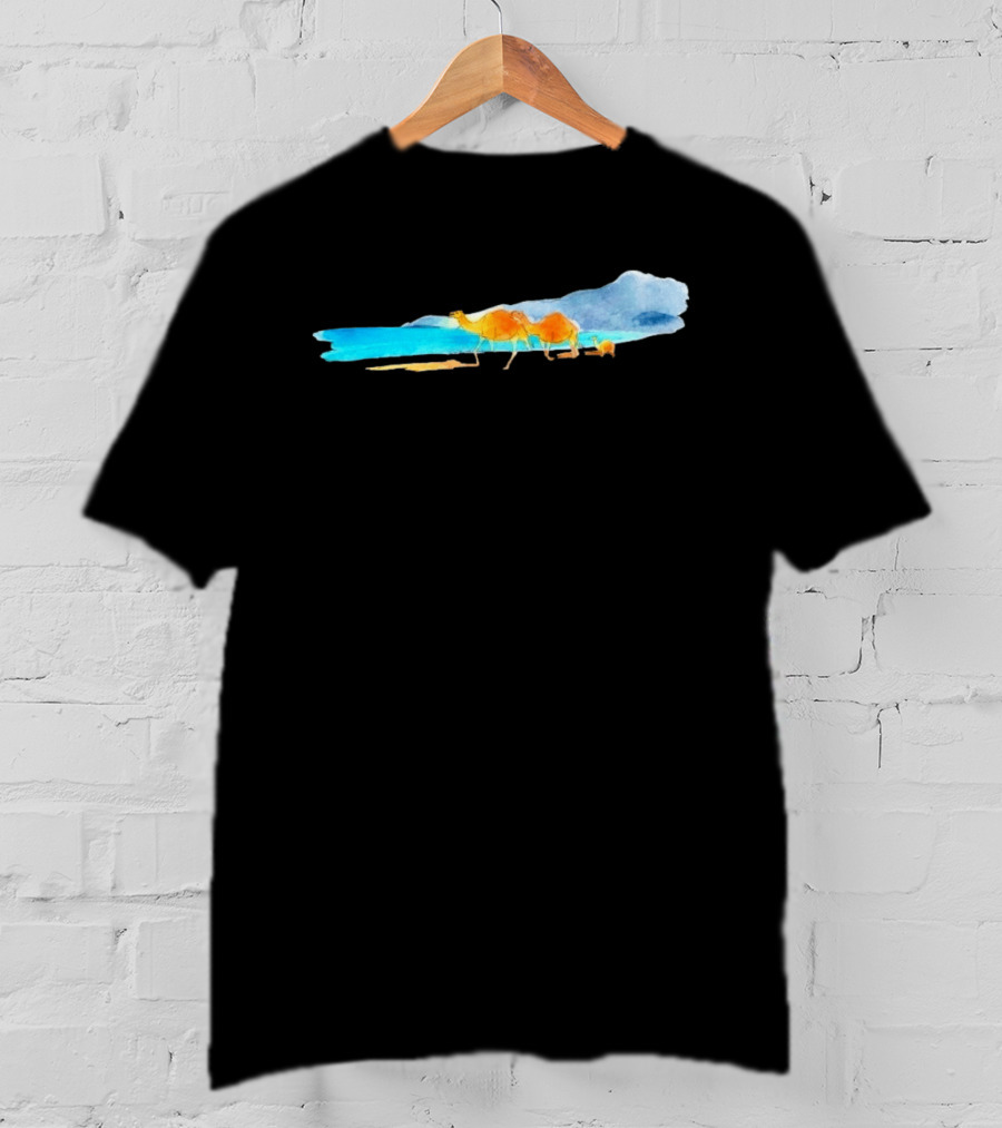 Oman Camel Limited Edition Watercolor Landscape T-Shirt