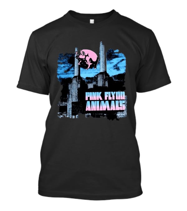 Pink Floyd Animals Album Cover Flying Pig Battersea Power Station T-Shirt