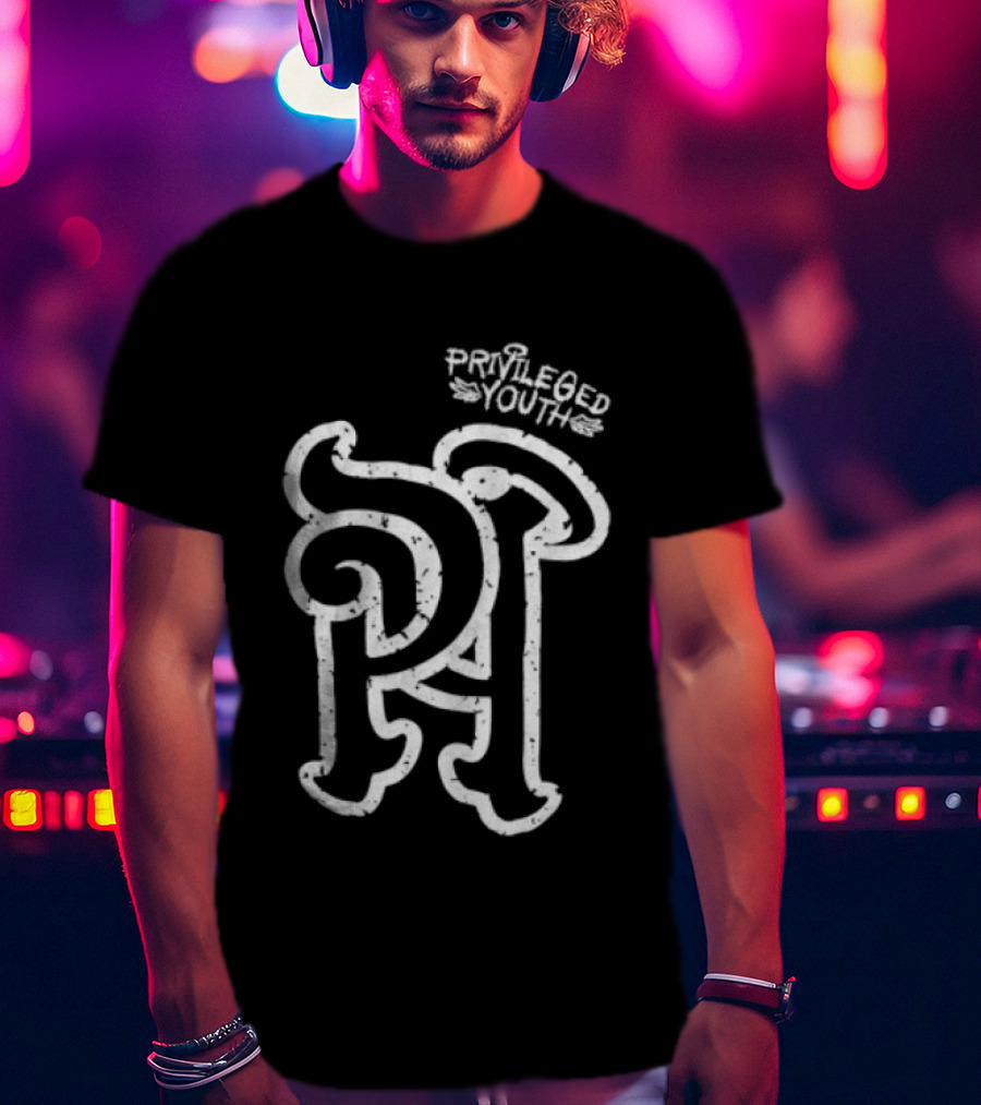 Privileged Youth Shaka Wear White Puff Oversized PA T-Shirt