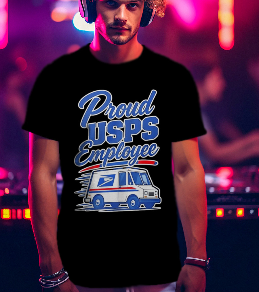 Proud USPS Employee With Postal Truck T-Shirt