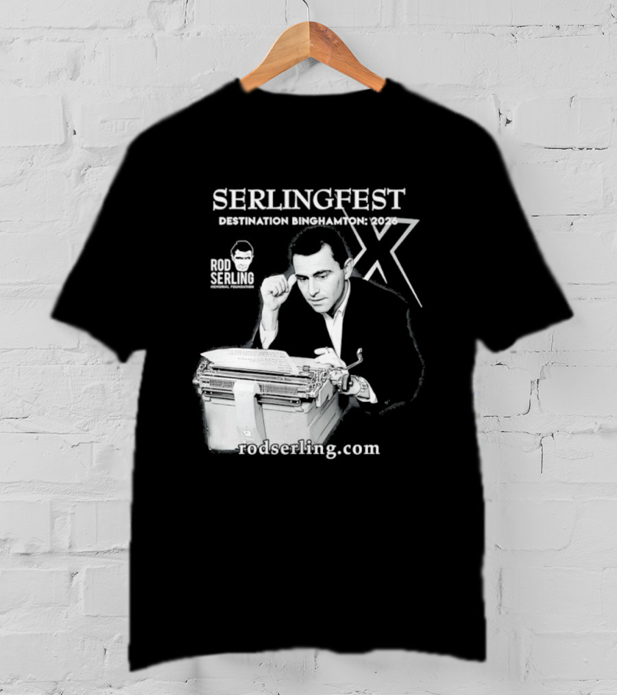 Serlingfest Destination Binghamton 2026 Rod Serling Classic Typing Image T-Shirt