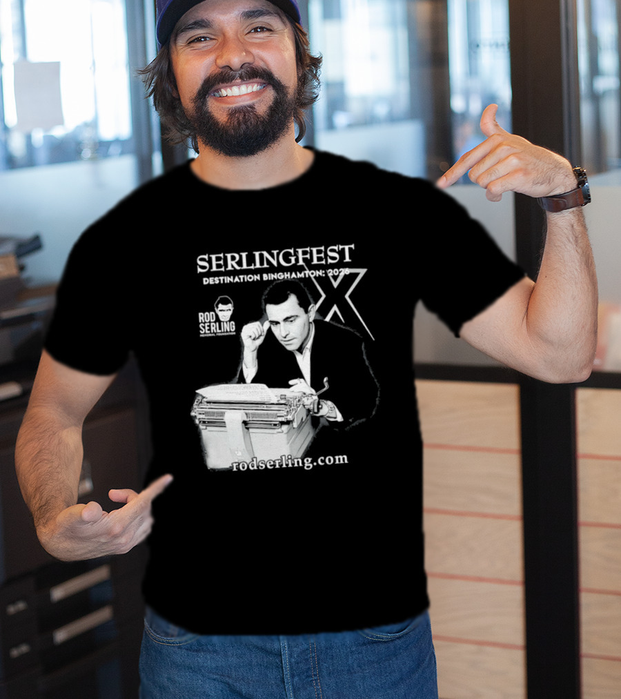 Serlingfest Destination Binghamton 2026 Rod Serling Classic Typing Image T-Shirt