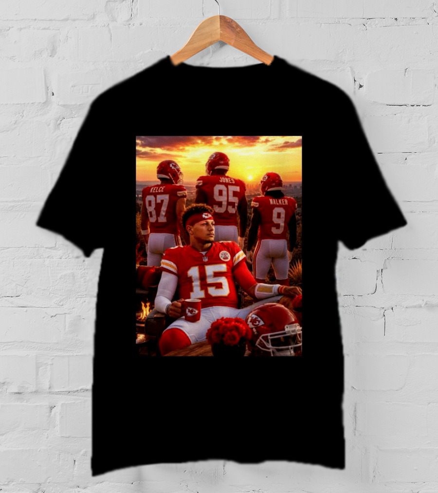 Good Morning Chiefs Kingdom Patrick Mahomes Kelce Jones Walker 87 95 9 15 T-Shirt