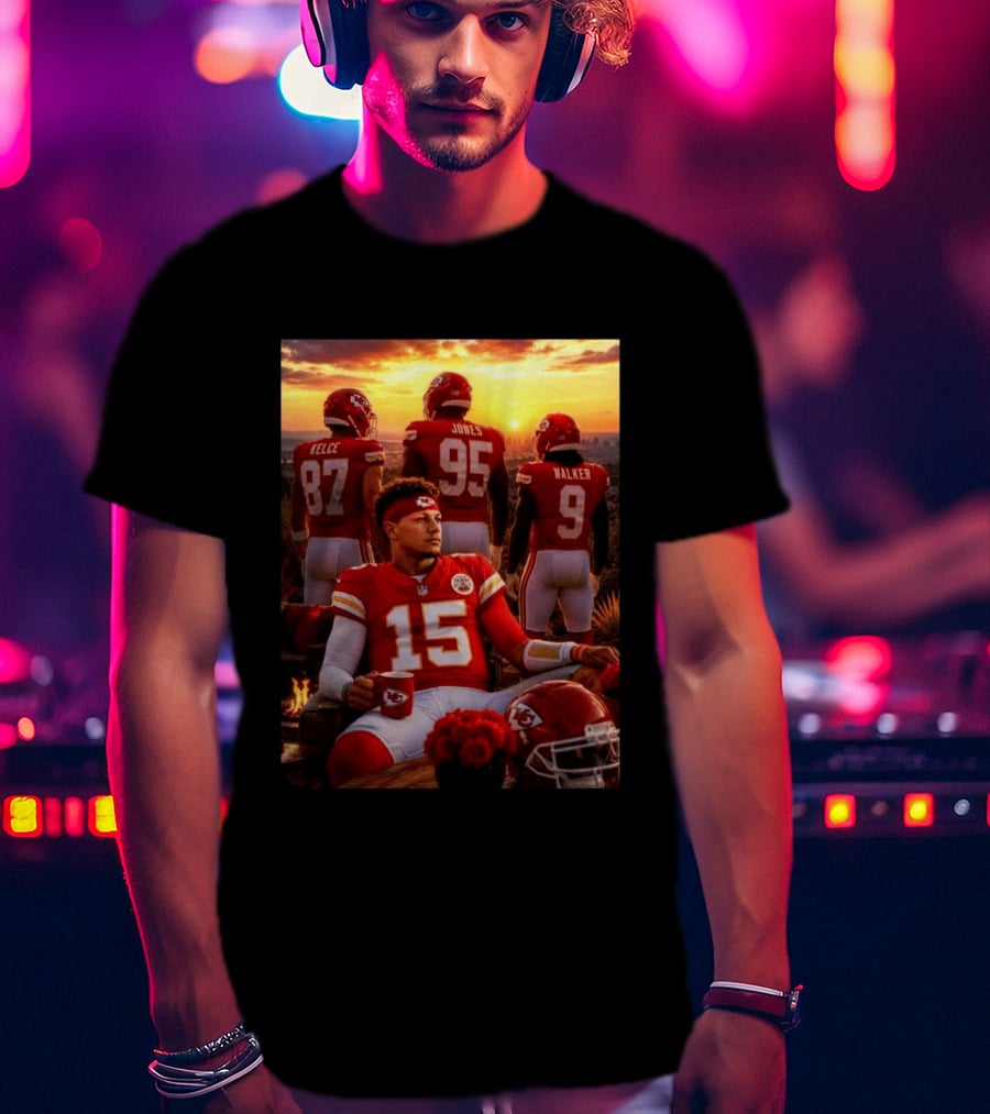 Good Morning Chiefs Kingdom Patrick Mahomes Kelce Jones Walker 87 95 9 15 T-Shirt