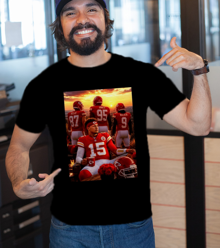 Good Morning Chiefs Kingdom Patrick Mahomes Kelce Jones Walker 87 95 9 15 T-Shirt