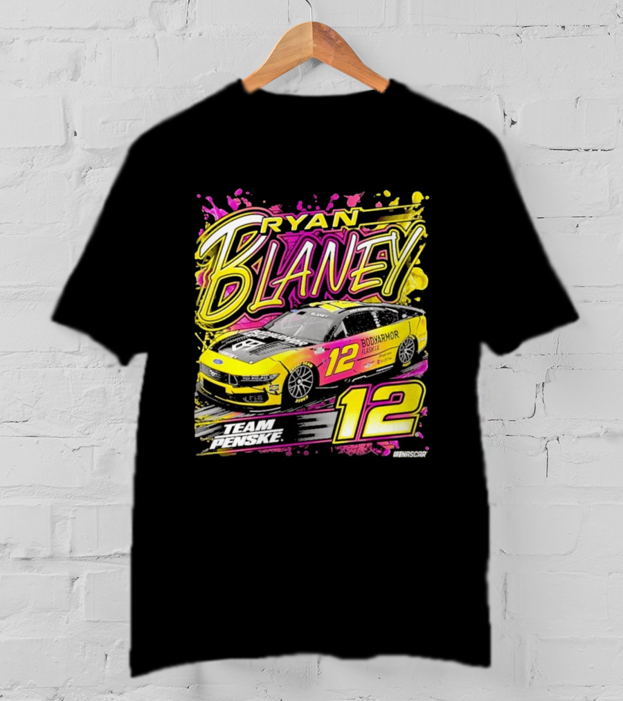 Ryan Blaney Team Penske BodyArmor Flash I.V. Car Number 12 NASCAR T-Shirt