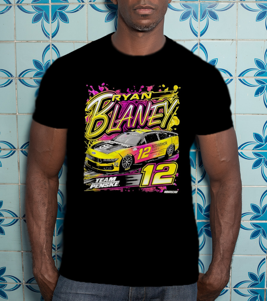 Ryan Blaney Team Penske BodyArmor Flash I.V. Car Number 12 NASCAR T-Shirt
