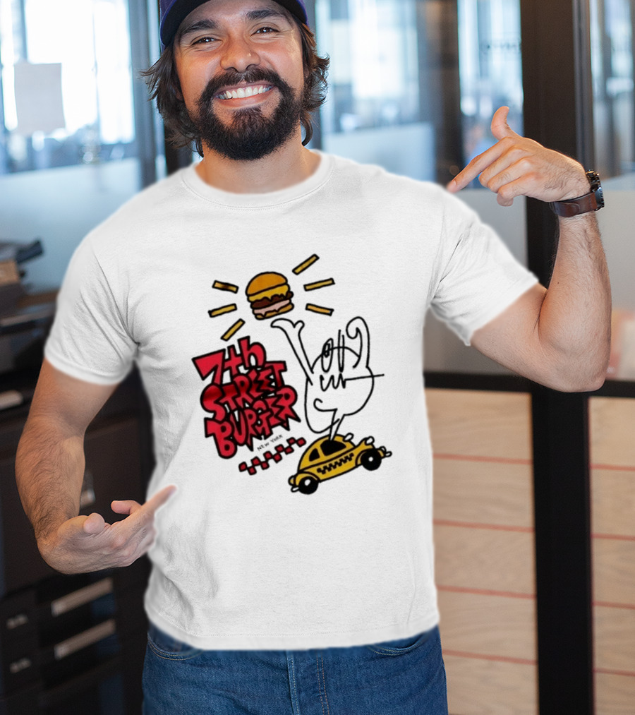 7th Street Burger Taxi With Burger And Sunbeam T-Shirt