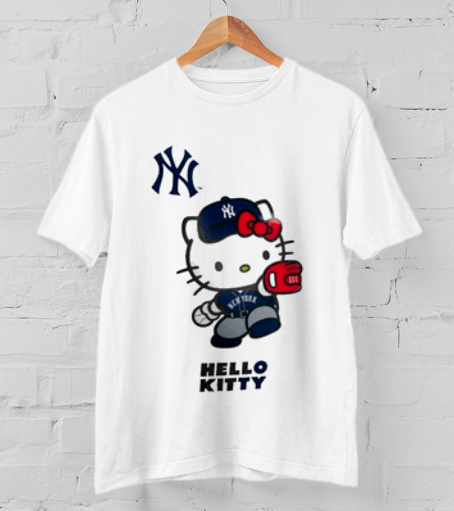 New York Yankees Hello Kitty Baseball Catcher Outfit T-Shirt