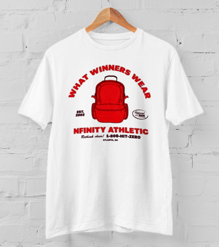 Nfinity Athletic What Winners Wear Backpack Established 2005 Red Rethink Atlanta T-Shirt