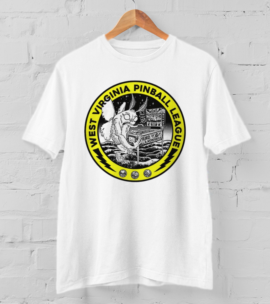 West Virginia Pinball League Mothman Weird Wonderful T-Shirt