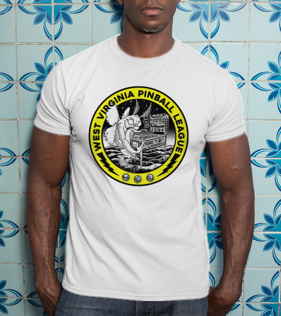 West Virginia Pinball League Mothman Weird Wonderful T-Shirt