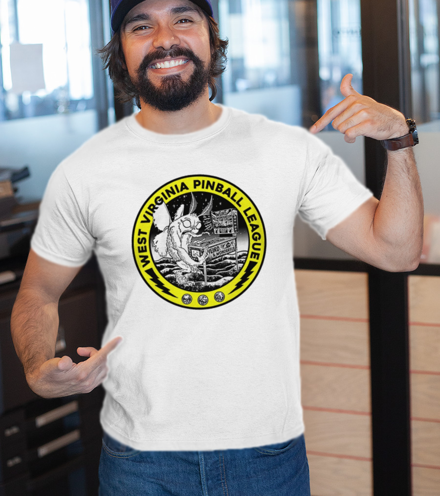 West Virginia Pinball League Mothman Weird Wonderful T-Shirt