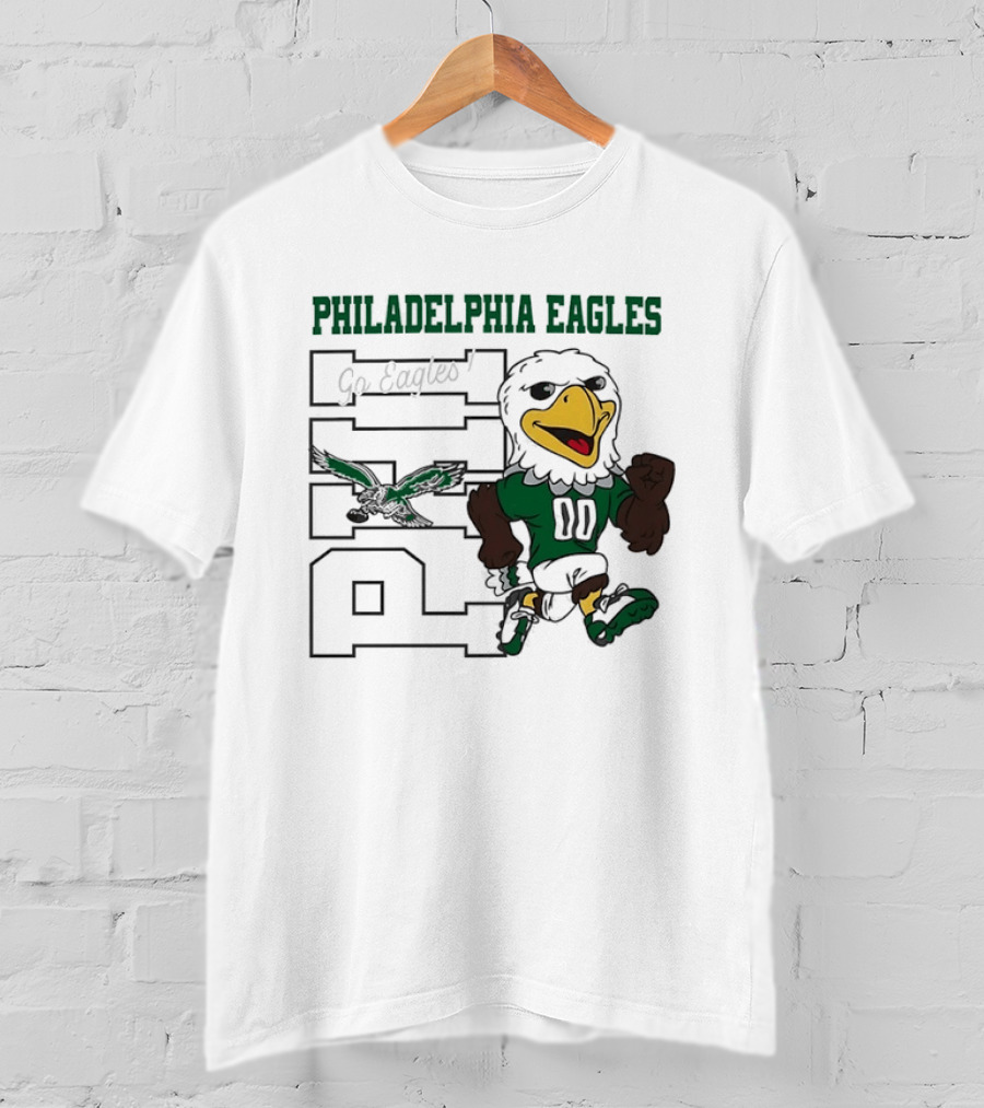 Philadelphia Eagles Go Eagles Mascot 00 Vintage Style Fan Gear T-Shirt
