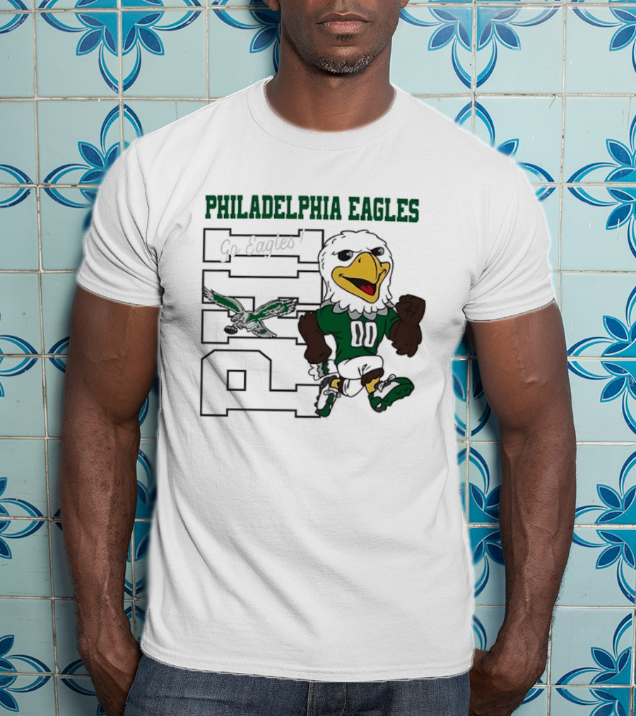 Philadelphia Eagles Go Eagles Mascot 00 Vintage Style Fan Gear T-Shirt